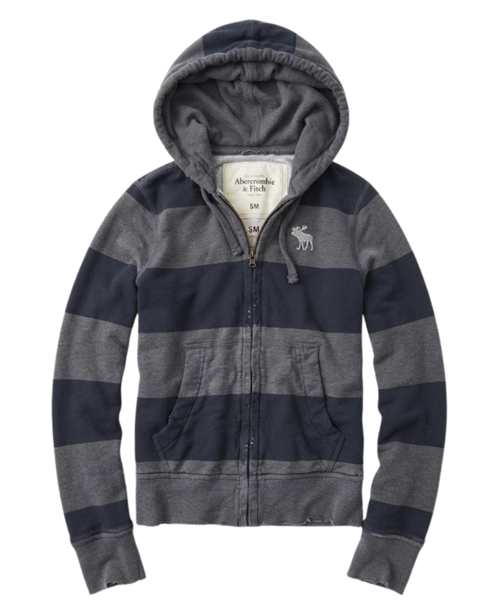 Vintage Striped Zip Up