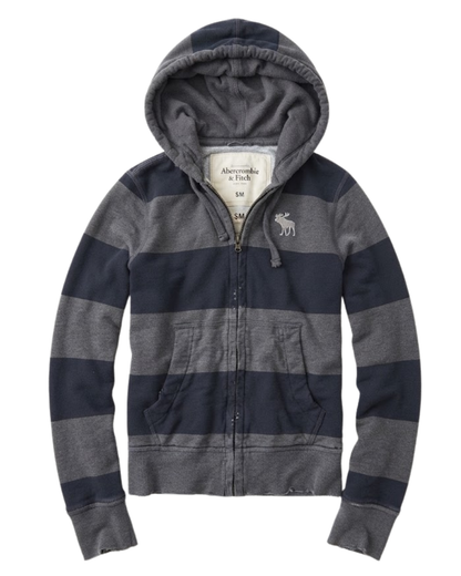 Vintage Striped Zip Up