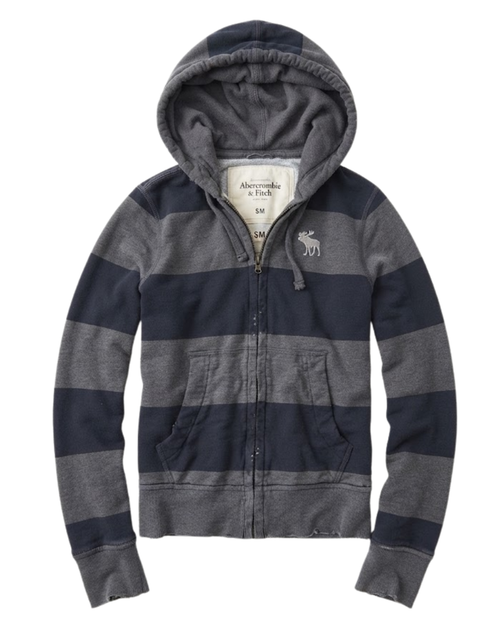 Vintage Striped Zip Up