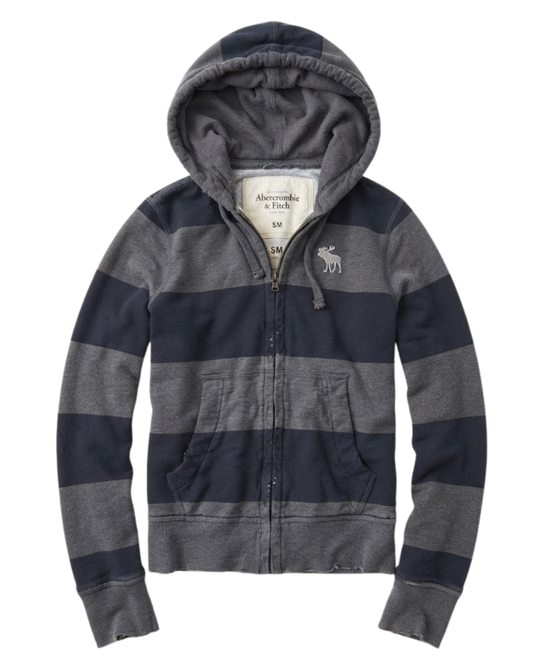 Vintage Striped Zip Up
