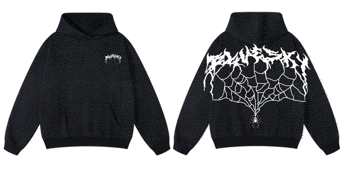 Rhinestone Spider Hoodie