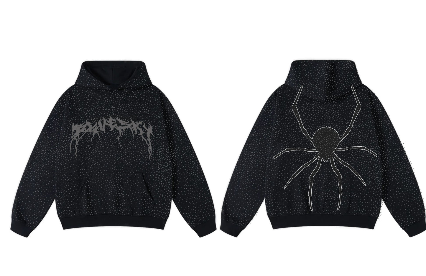 Rhinestone Spider Hoodie