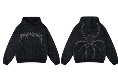 Rhinestone Spider Hoodie