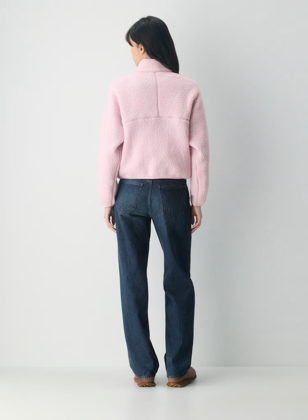 Pink 1/2 Zip Hi-Hip Sweater