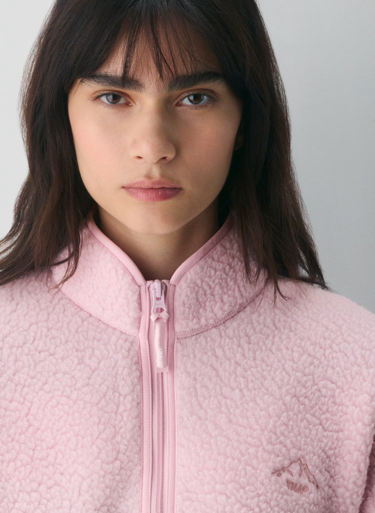 Pink 1/2 Zip Hi-Hip Sweater